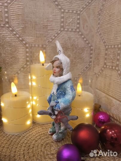 Ватные елочные игрушки