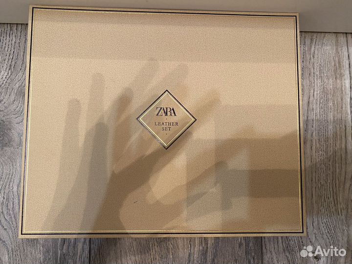 Набор перчатки и кошелёк натуральная кожа Zara