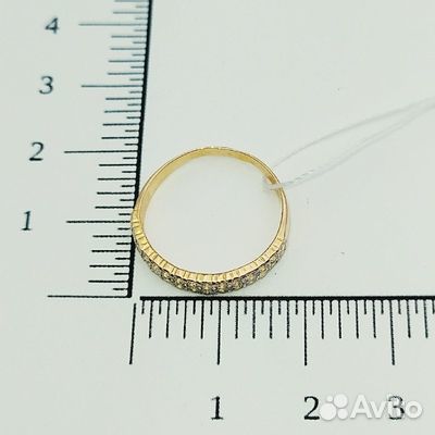 Золотое кольцо с фианитом 17р