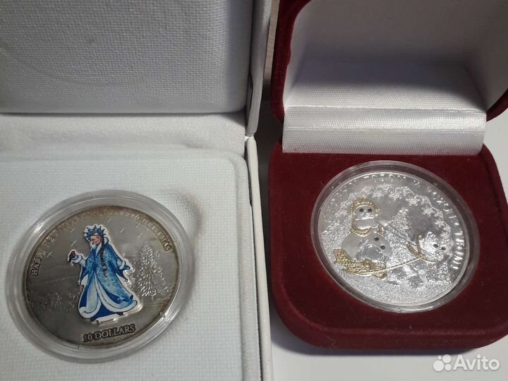 Подарок на Новый год Монеты серебро