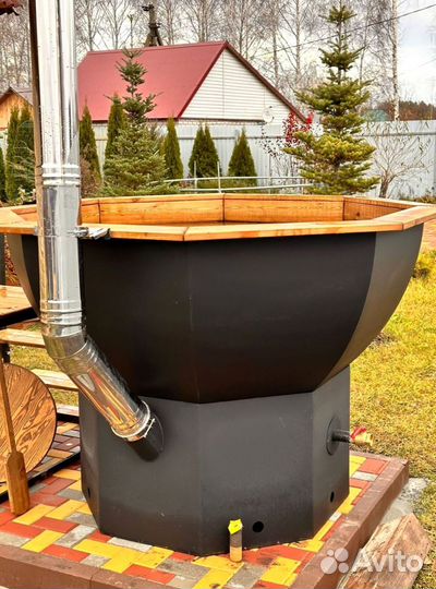 Банный чан на дровах. Купель