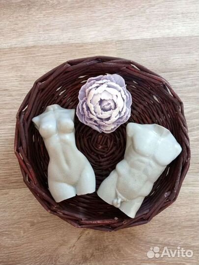 Мыло и свечи тело торс. Ручная работа