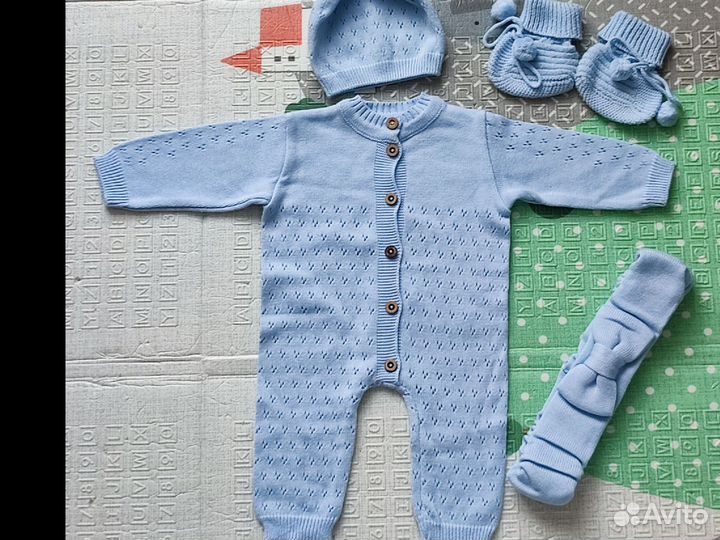 Комбинезон вязаный 52-56-62 размер
