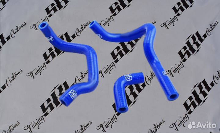 Патрубки печки JZX90 atmo 3шт синие