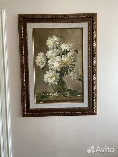 Картина маслом Пионы