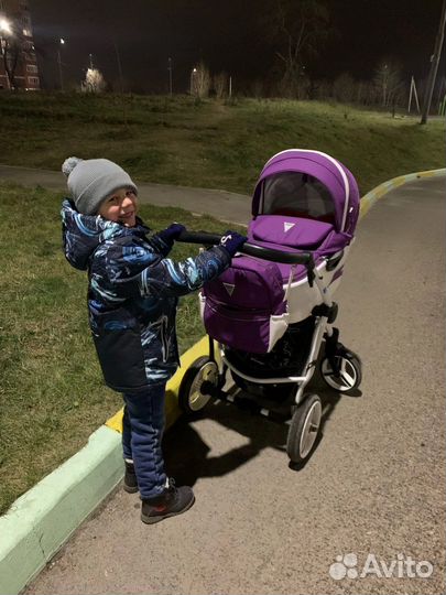 Коляска 2 в 1 эко кожа