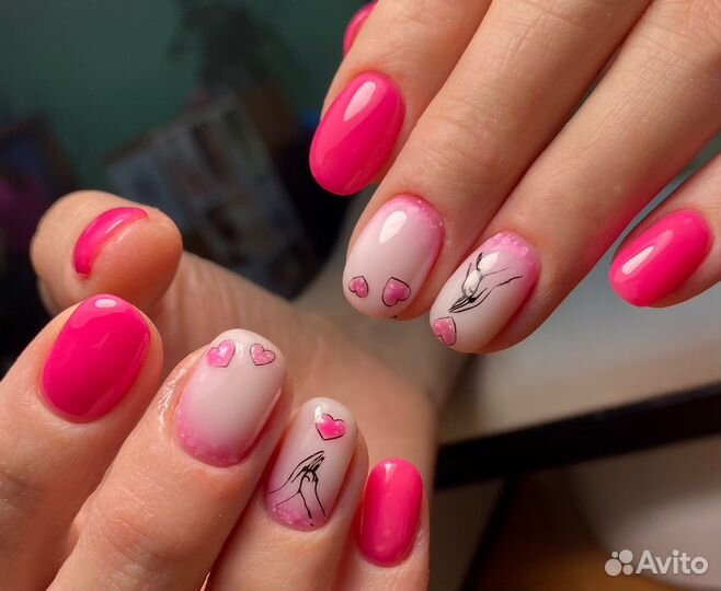 Наращивание ногтей/маникюр/педикюр