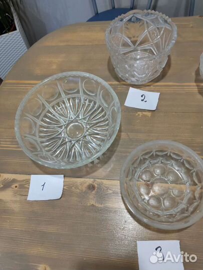 Хрусталь (салатники, креманки), штоф, подстакинник