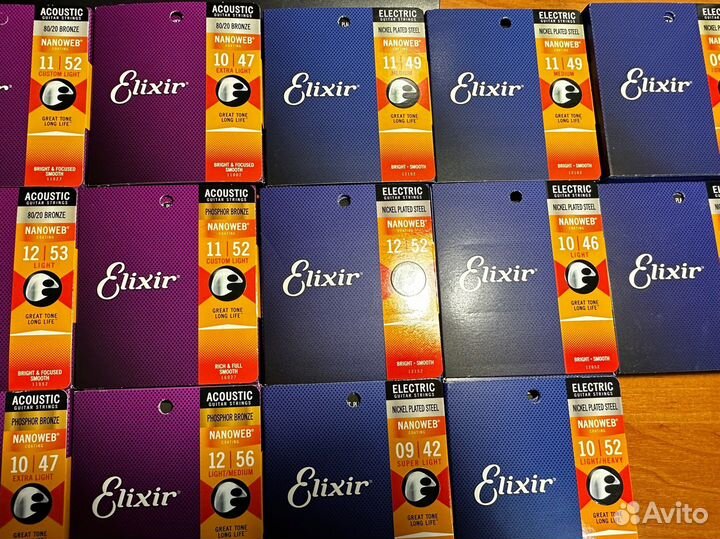 Оригинальные струны Elixir USA разные