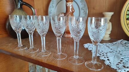 Хрустальные рюмки на ножке СССР