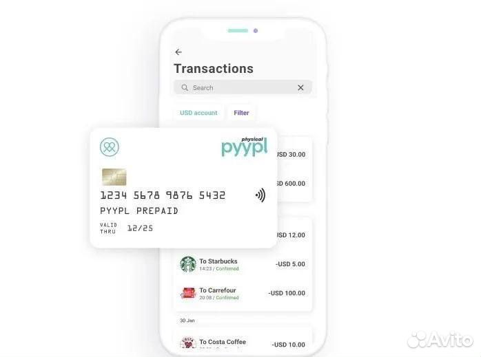 Зарубежная карта ОАЭ Pyppl, виртуальная + пластик