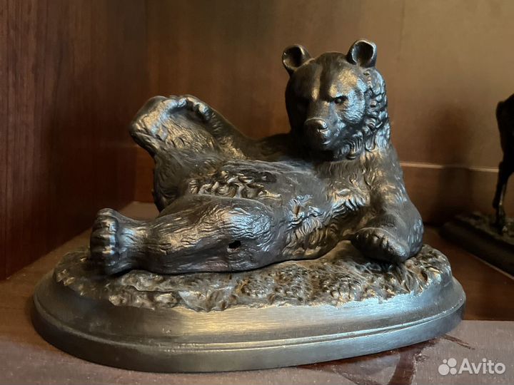 Касли.СССР.Чугун.Медведь в малиннике