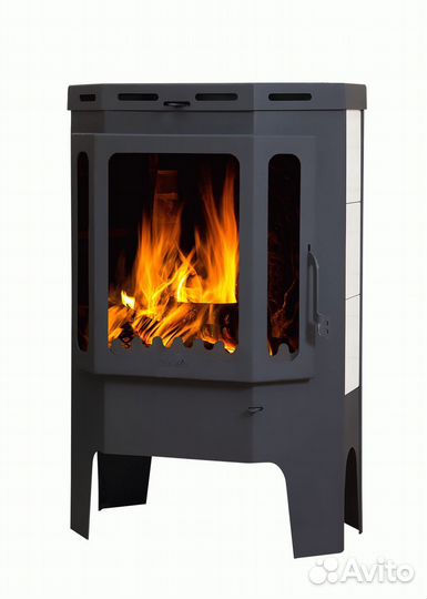Печь-камин бавария призматик пристенно угловой