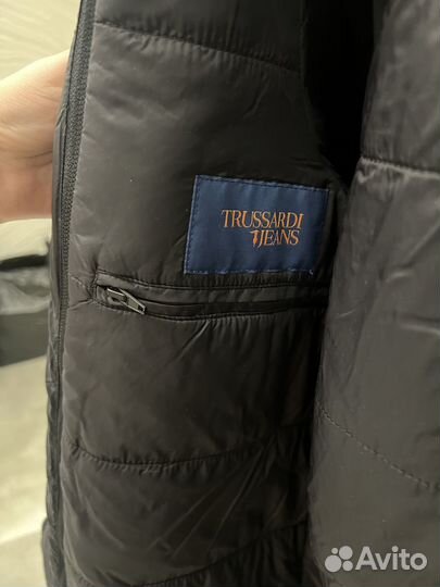 Мужское пальто зимнее trussardi jeans