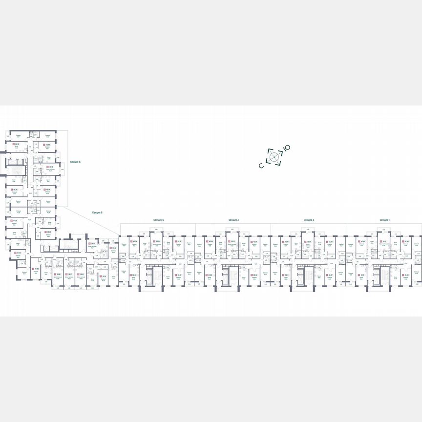 1-к. квартира, 43 м², 11/16 эт.