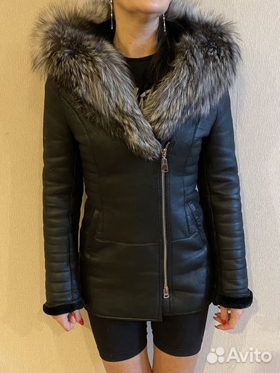 Дубленка с натуральным мехом 44 размера