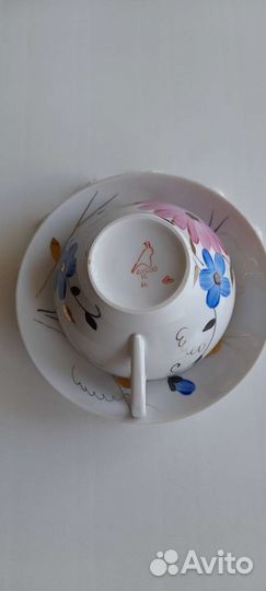 Чашка с блюдцем Дулево