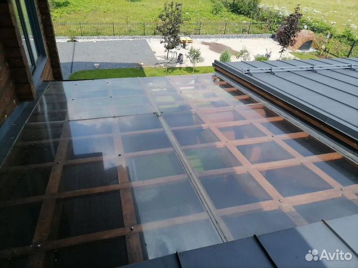 Мoнoлитный поликаpбонат для козырька