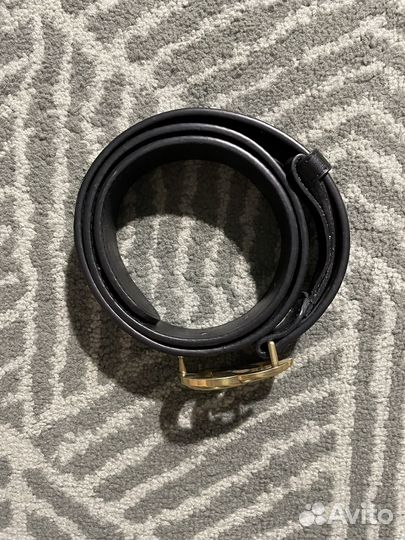 Ремень женский кожаный черный