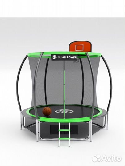 Батут Jump Power 8 ft Pro Inside Basket Green