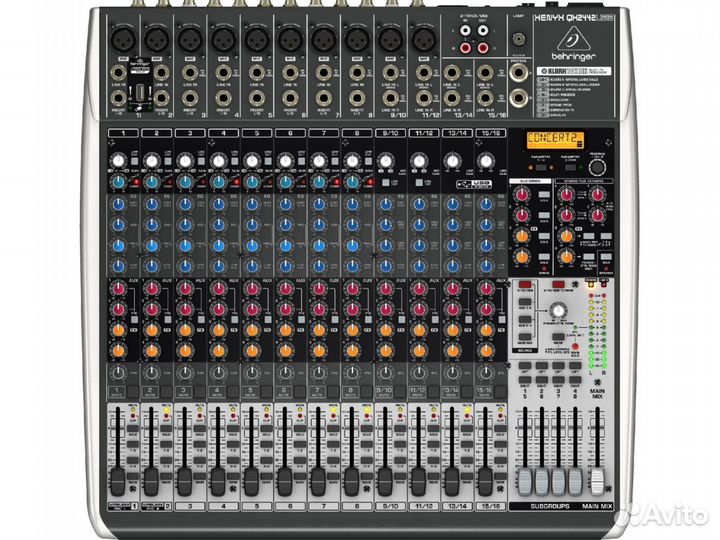 Behringer QX2442USB микшер 10 микроф 2 стерео FX