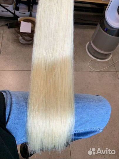 Волосы для наращивания 60 см блонд
