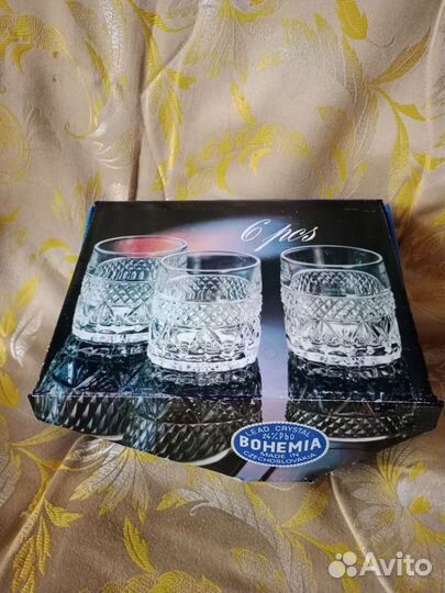 Хрустальные стаканы богемия