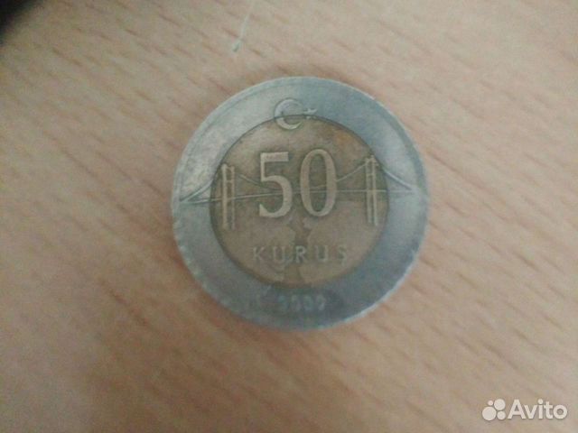 Монета Турция 50 куруш 2009 год объявление продам