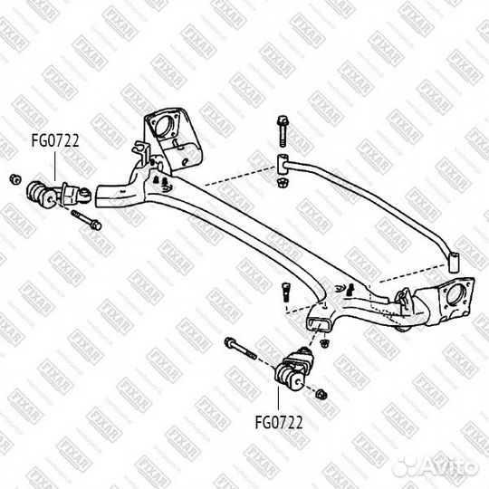 Сайлентблок задней балки toyota Vista/Ardeo 98