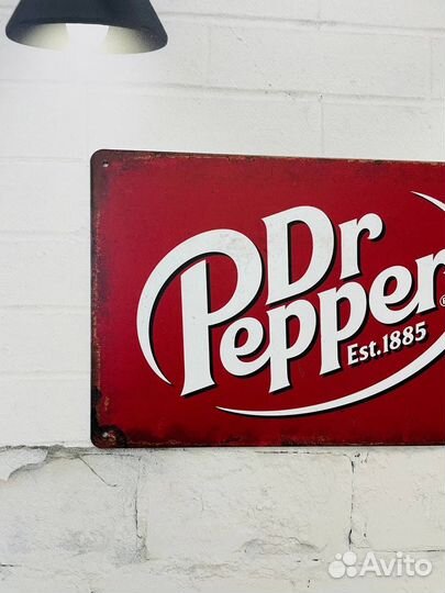 Декор на стену табличка Dr pepper