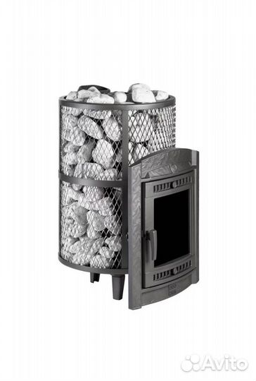 Печь для бани Атмосфера L нержавеющая сетка