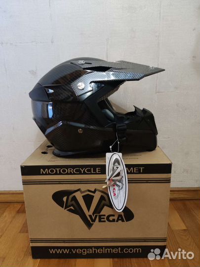 Мотокроссовый шлем Vega Carbon HD210