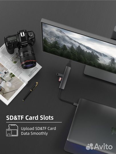 Хаб USB 3.0 Type-C hdmi адаптер 4K Thunderbolt