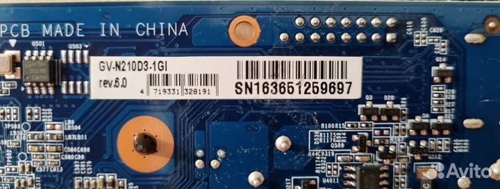 Видеокарта gigabyte nvidia GeForce 210, GV-N210D3