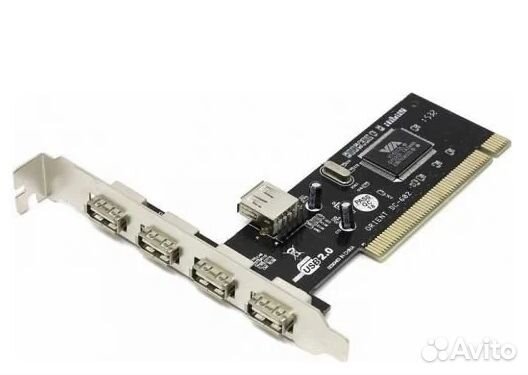 Контроллер PCI VIA6212 (4+1) 5xUSB2.0 OEM