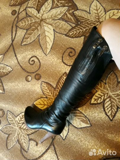 Сапоги ботфорты натуральная кожа - 37р