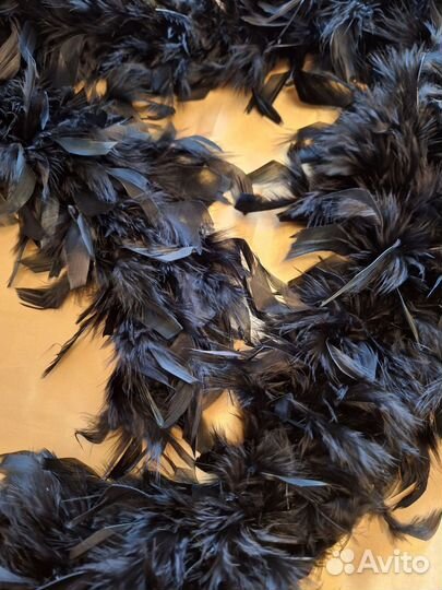Боа из чёрных перьев 1,5 метра