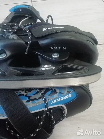Коньки детские раздвижные размер 30-33