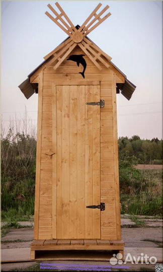 Уличный туалет деревянный ELE1000