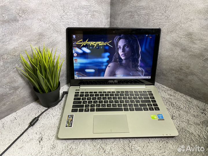 Игровой ноутбук asus 2 видеокарты/4 ядра/SSD