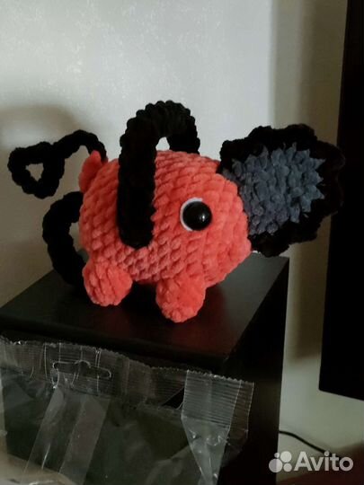 Вязаная игрушка змейка