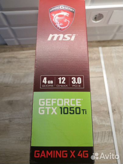Видеокарта MSI GeForce GTX 1050 Ti Gaming X 4G
