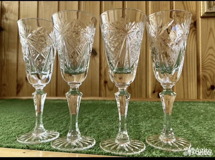Фужеры рюмки бокалы хрустальные СССР