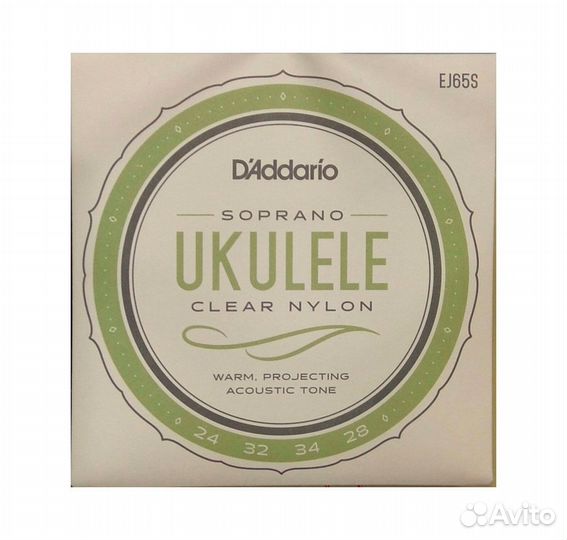Струны для укулеле сопрано D'Addario EJ65S