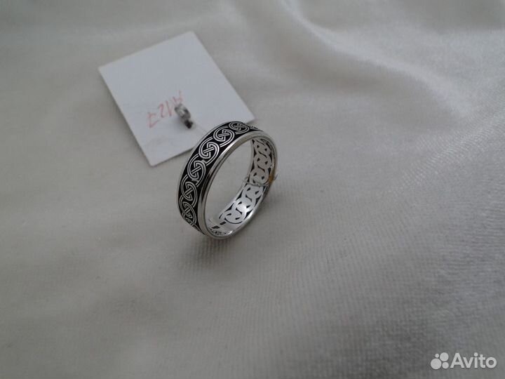 Кольцо унисекс, белое золото 585 пробы