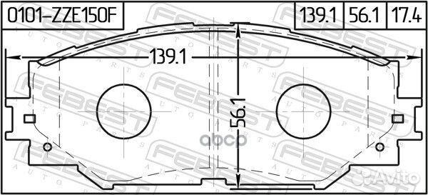 Колодки тормозные передние 0101ZZE150F Febest