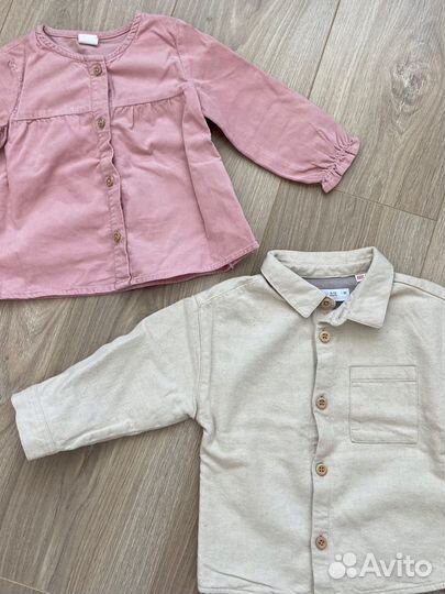 Джинсовые рубашки на девочку 74-80