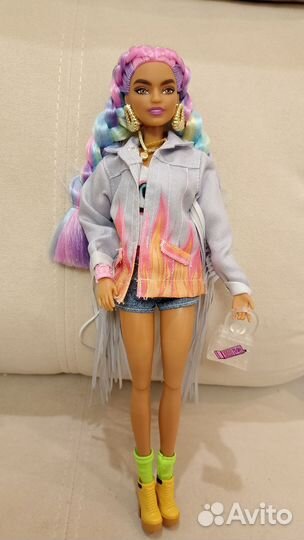 Барби Экстра с Радужными косичками