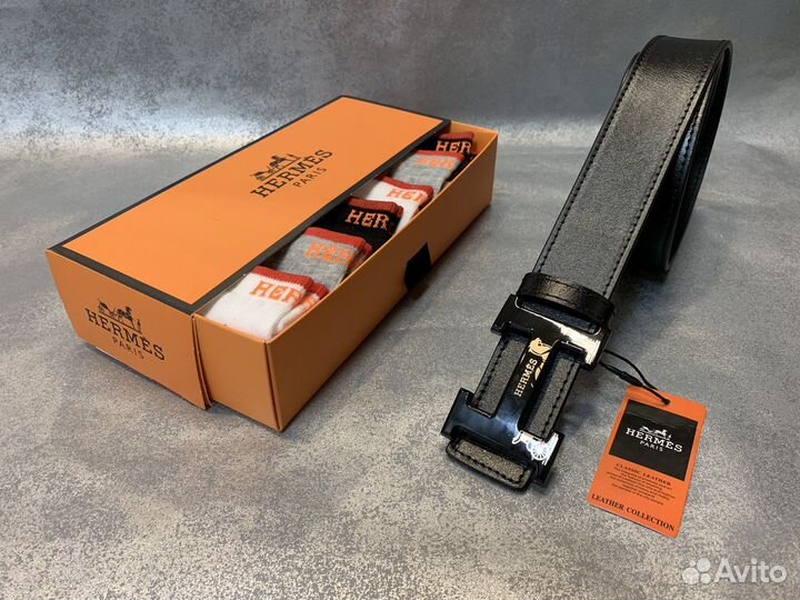 Ремень Hermes кожаный