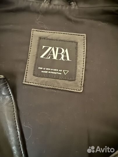 Кожаная куртка zara